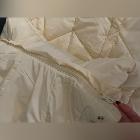 NWOT STEVE MADDEN Women's Cream Quilted Long Coat - Size XS - Picture 9 of 13